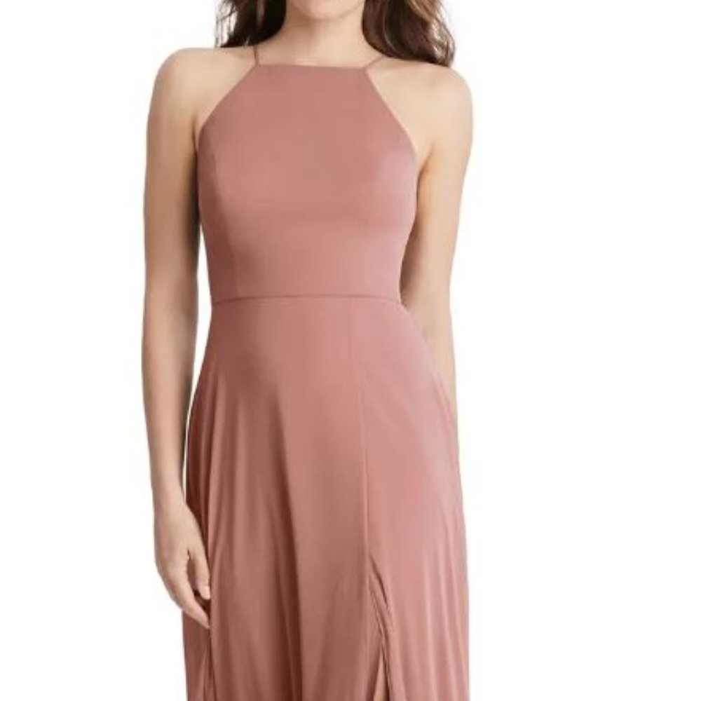 LOVELY Lela Sleeveless Chiffon Gown in Desert Rose (WORN ONCE!)